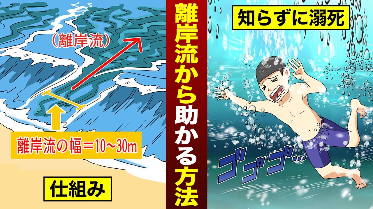 【命を守る】離岸流に巻き込まれてしまった時に助かる方法